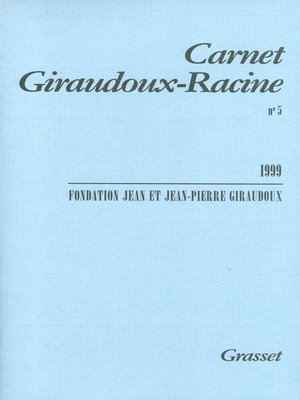 cover image of Carnet Giraudoux-Racine n°5